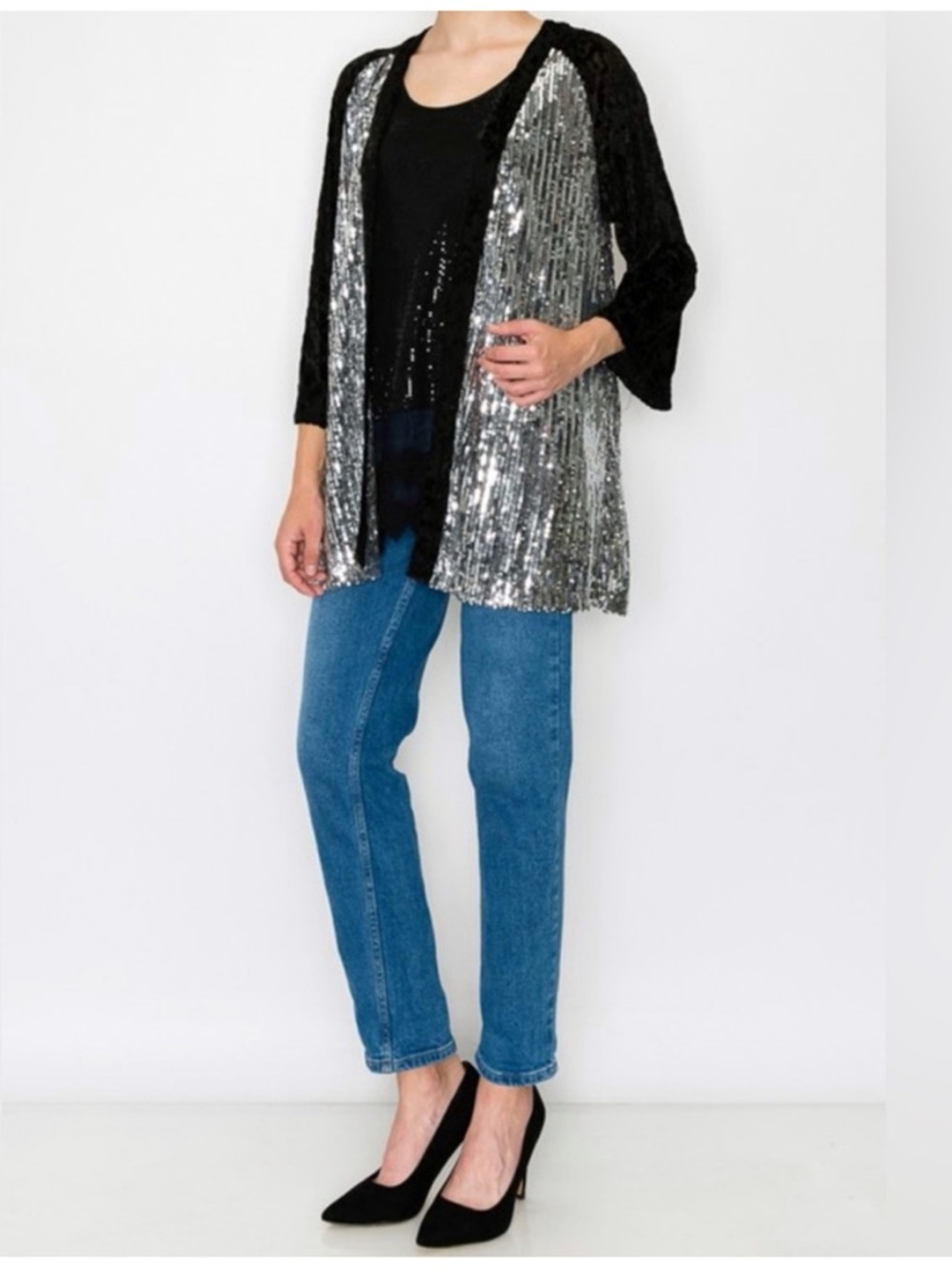 Origami Open Front Cardigan